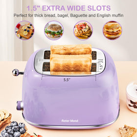 Roter Mond 2-Slice Toaster defrost mode for frozen bread.