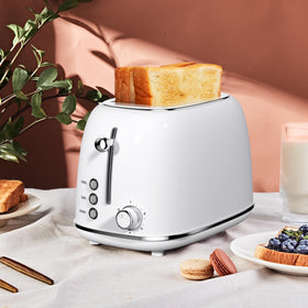 Roter Mond toaster stainless steel body showcases durable, easy-to-clean construction.