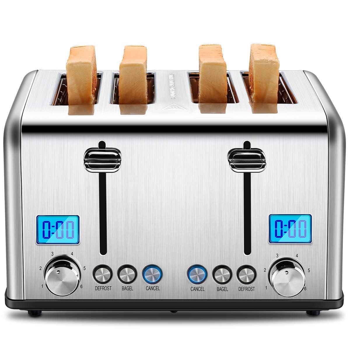 Roter Mond countdown display toaster showing remaining time for consistent toasting.