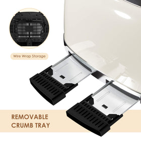 Roter Mond removable crumb tray for quick cleaning after breakfast