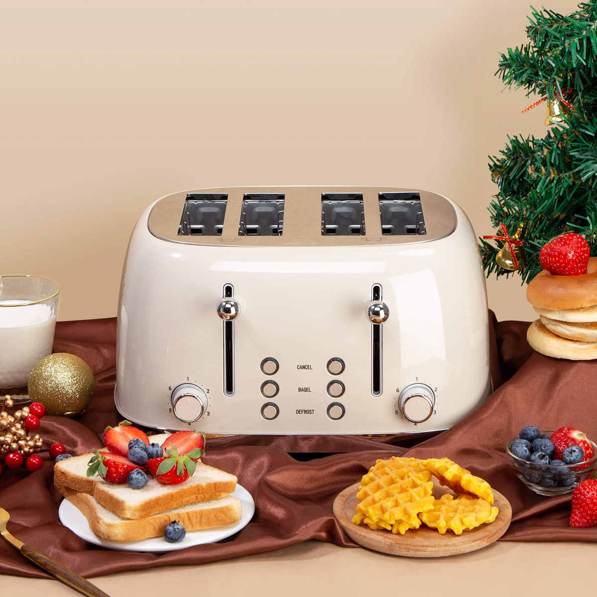 Roter Mond retro design in cream enhances kitchen decor and function