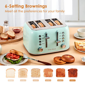 Defrost and reheat functions on the Roter Mond toaster for frozen bread