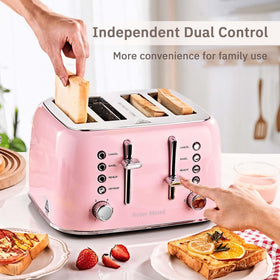 Reheat function on the Roter Mond toaster warms cooled slices