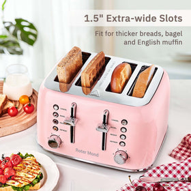 Removable crumb tray on the Roter Mond toaster for easy cleaning