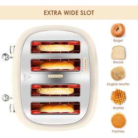 Roter Mond toaster with bagel defrost cancel function for versatile toasting