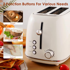 Roter Mond cream toaster control panel highlights 6 shade settings with precision