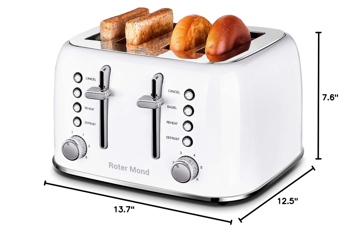 Roter Mond toaster dual control panels enable personalized settings for two slices