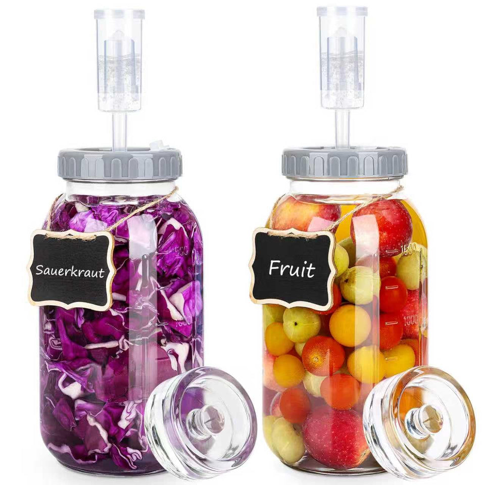 ROTESONNE 64oz fermentation jar demonstrates ample capacity for large batches.