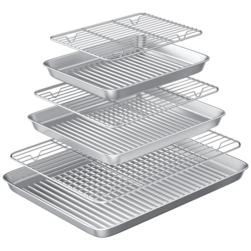 Rottay baking sheet with wire rack set in outer view, versatile for roasting and cooling.