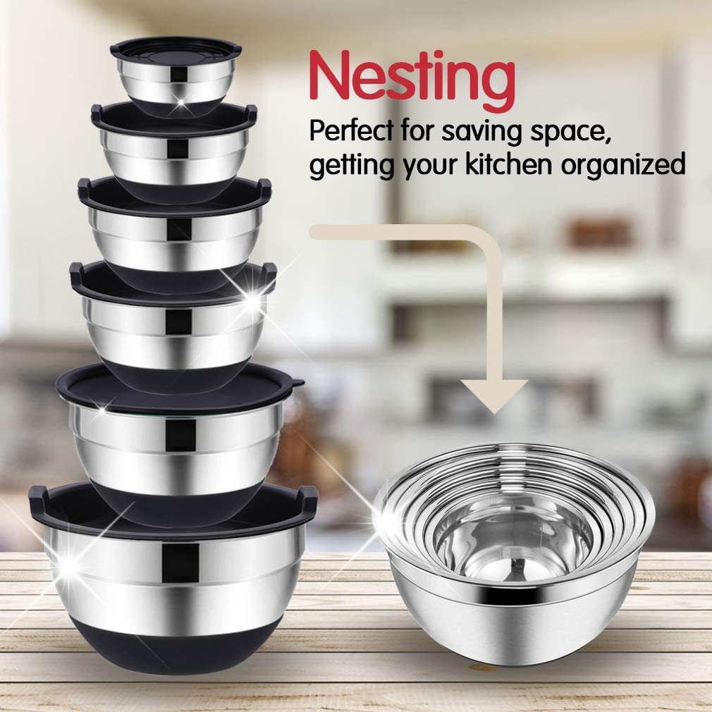 Rottay bowls with non-slip bottoms stay steady while mixing