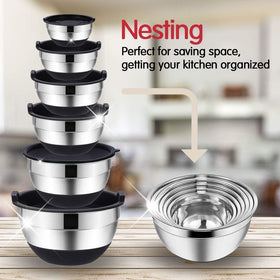 Rottay bowls with non-slip bottoms stay steady while mixing