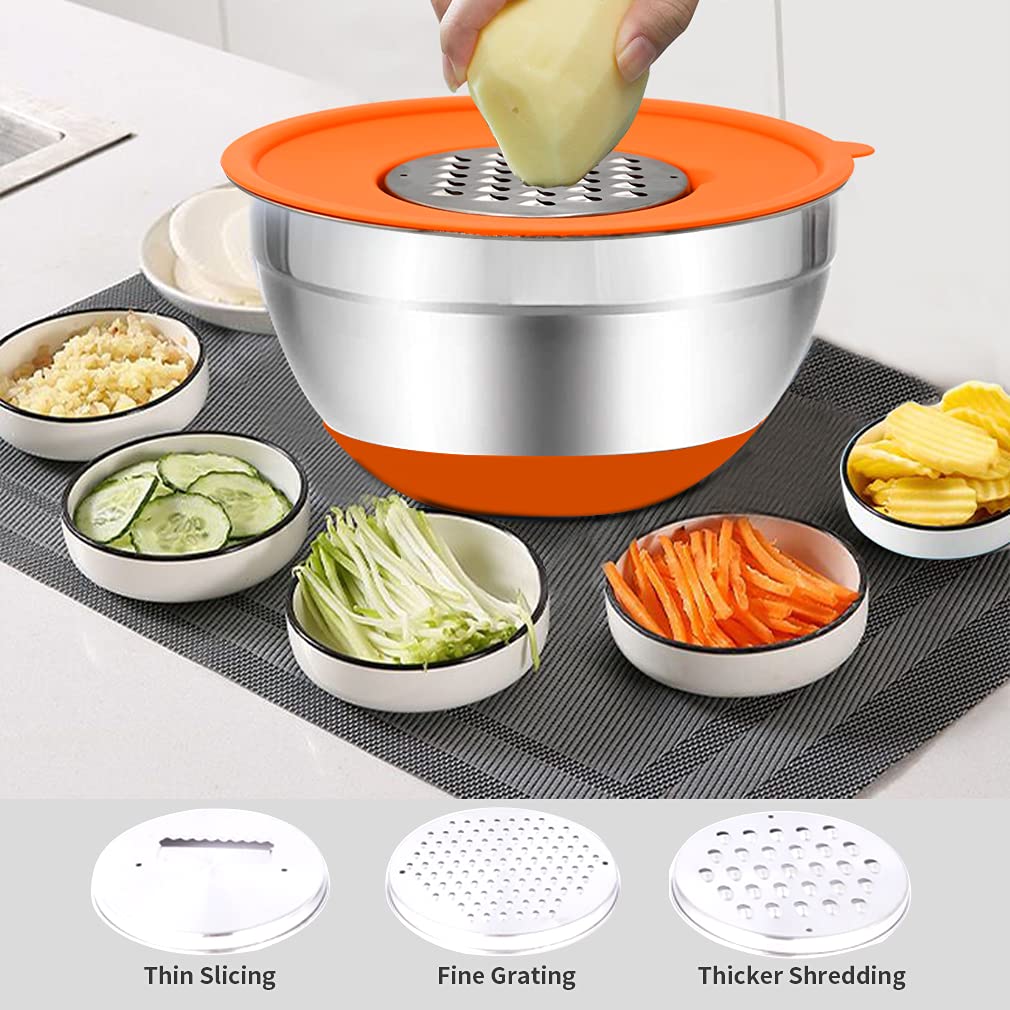 Rottay graters integrated in 4 QT bowl for quick grating during prep