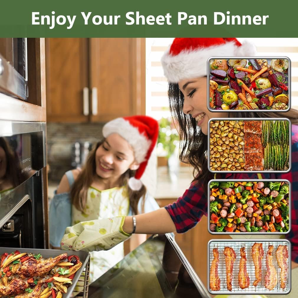 Rottay quarter baking sheet pan avoids coatings for clean cooking.
