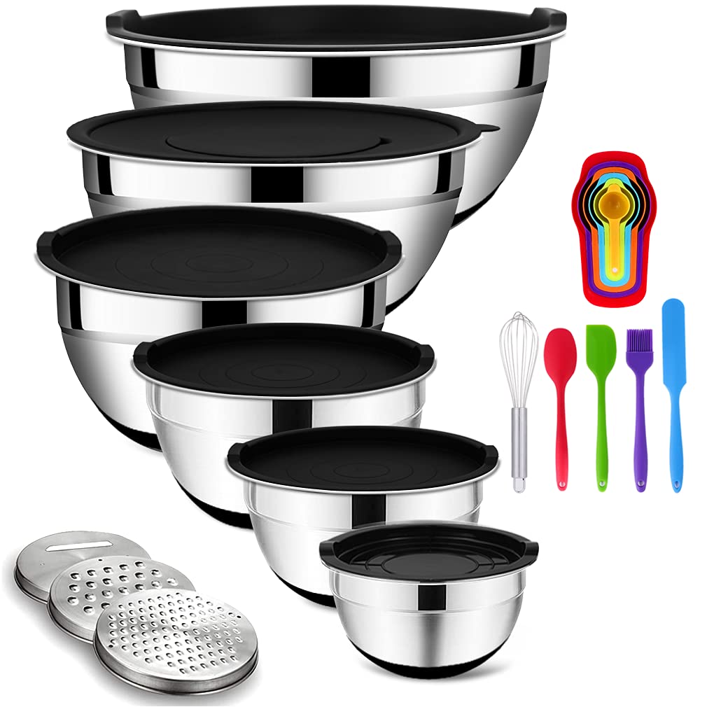 Rottay mixing bowls with airtight lids for fresh ingredients during prep