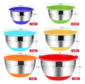Rottay bowls with non-slip bottom preventing slips during mixing