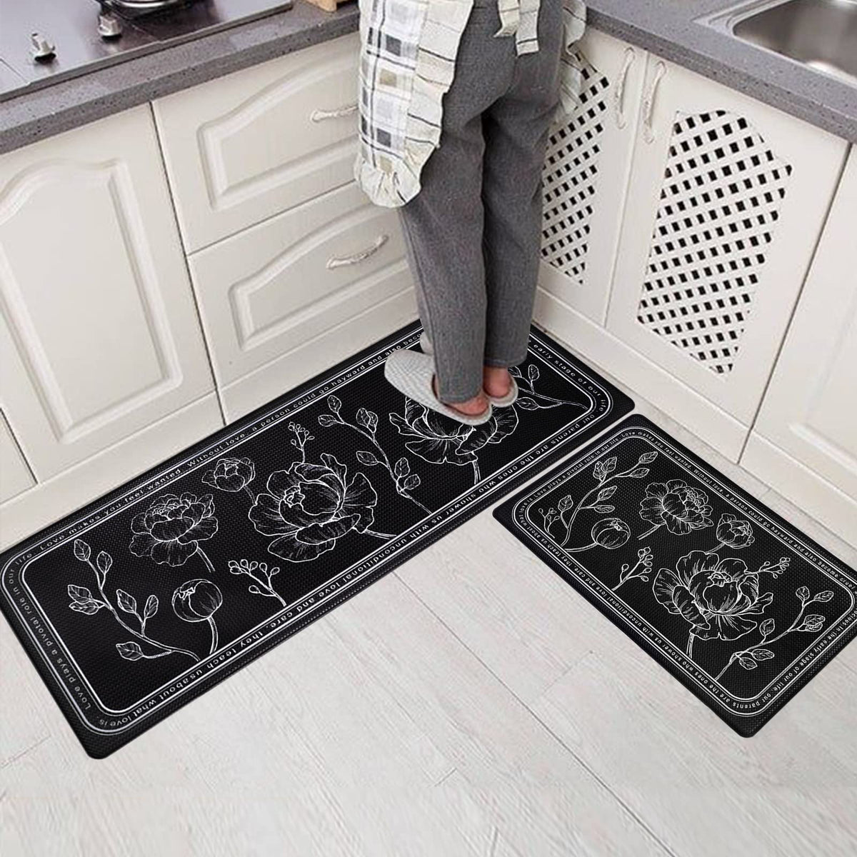 ROTTOGOON beveled edges reducing trip risk during kitchen tasks.