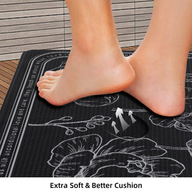 ROTTOGOON cushioned foam layer illustrating fatigue relief while cooking.