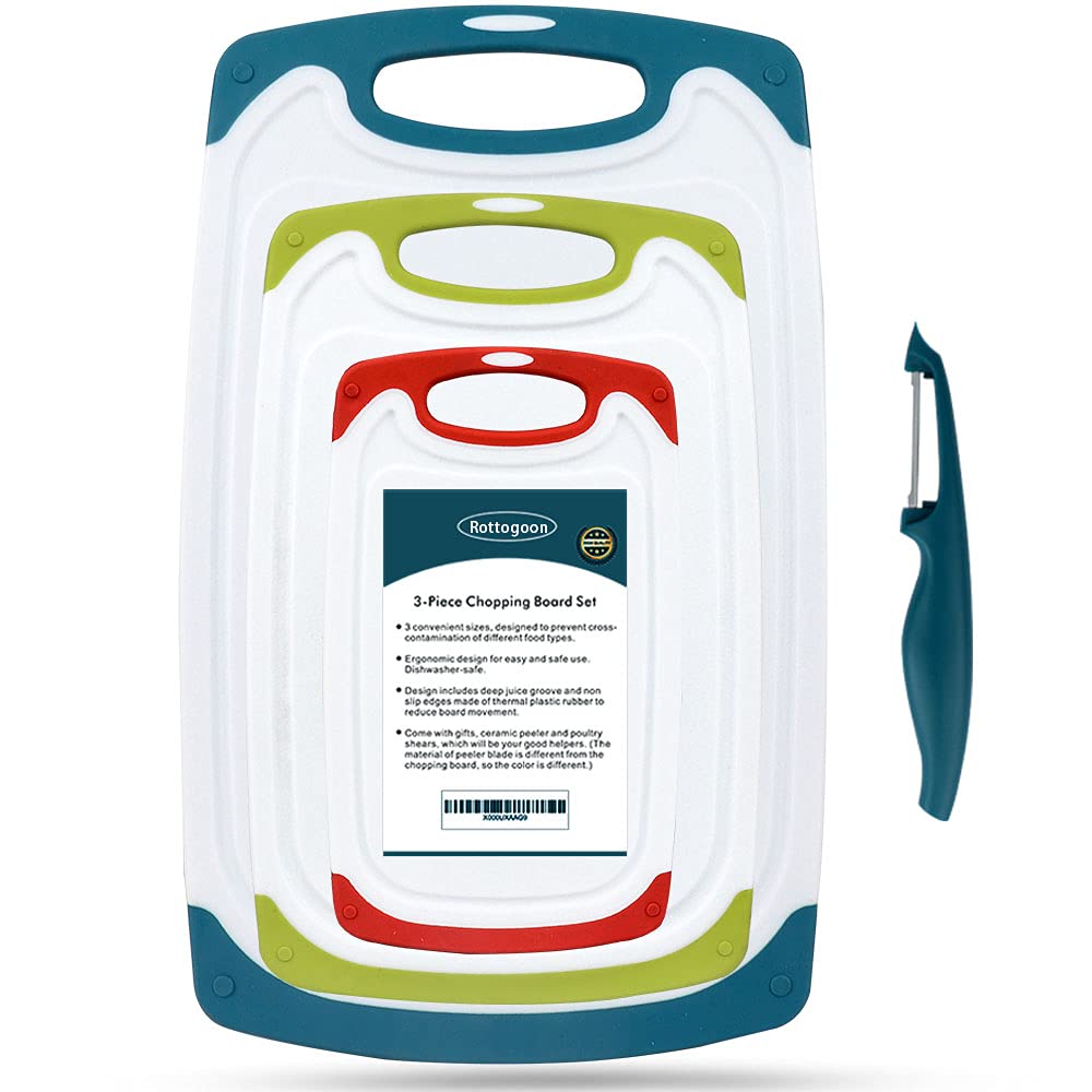 ROTTOGOON cutting board set, large size for prep and easy cleanup.