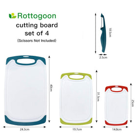 ROTTOGOON medium cutting board for precise slicing with non-slip feet.