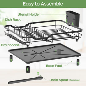 ROTTOGOON dish rack base fence prevents items from tipping during drying