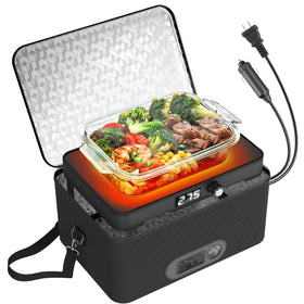 ROTTOGOON portable oven with digital display delivers precise heat for even reheating.
