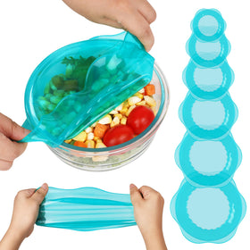 ROTTOGOON silicone stretch lids create an airtight seal on containers.