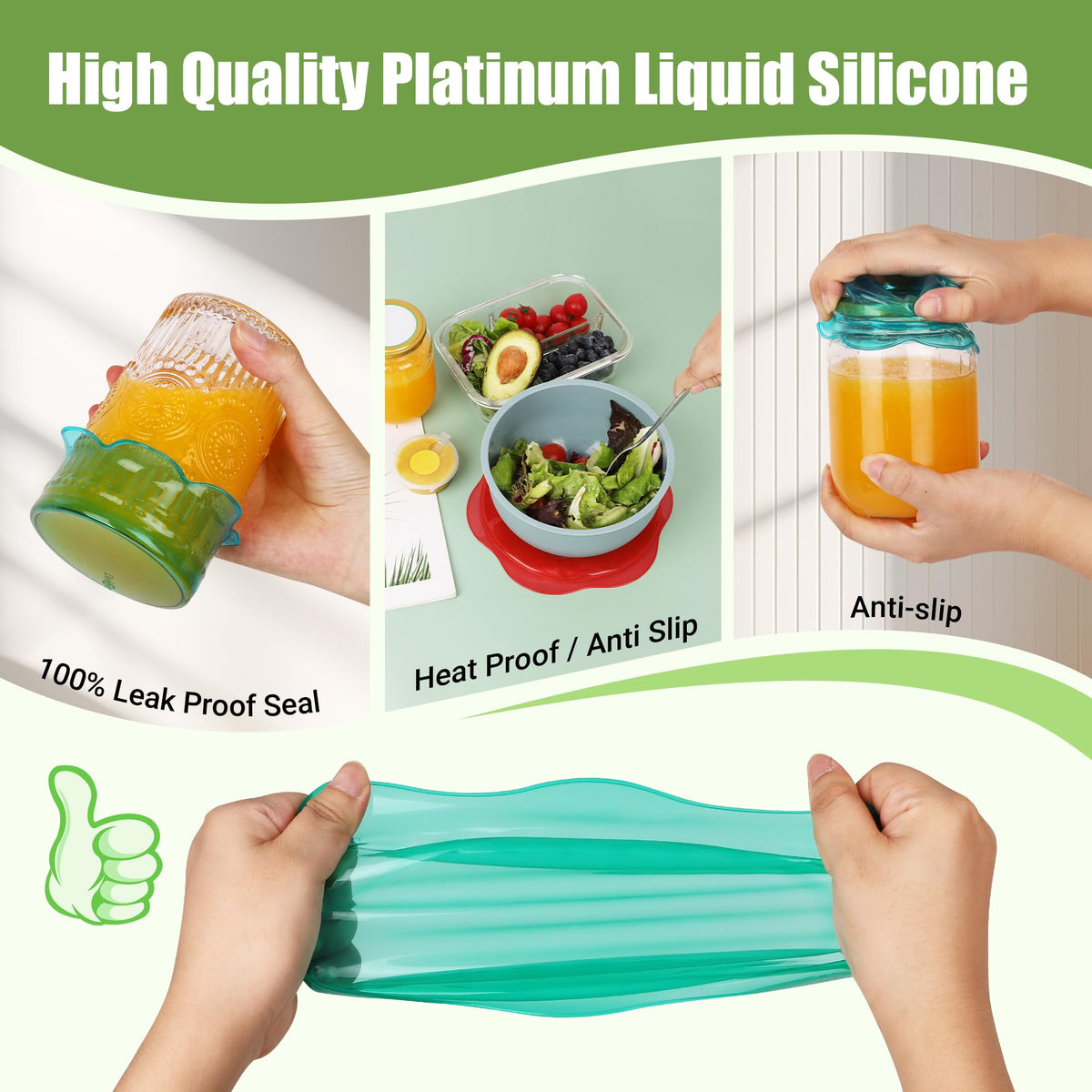 ROTTOGOON lids used in microwave for safe reheating.