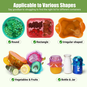 ROTTOGOON lids on a rectangular dish demonstrate versatile storage and seal.