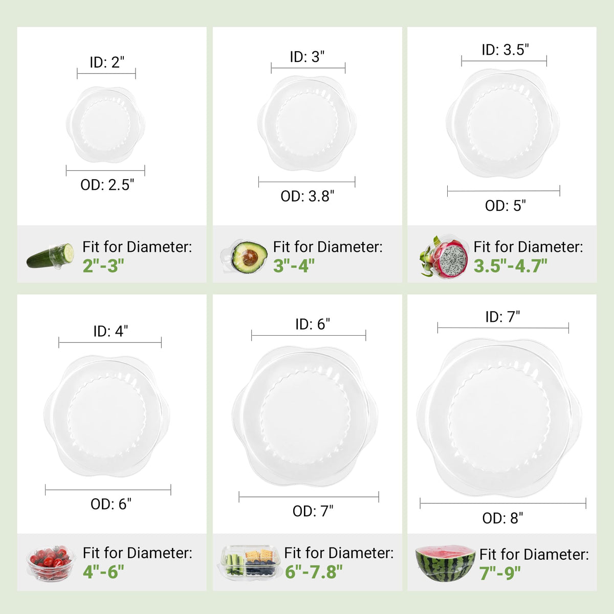 ROTTOGOON silicone stretch lids cover round containers to lock in freshness