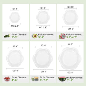 ROTTOGOON silicone stretch lids cover round containers to lock in freshness