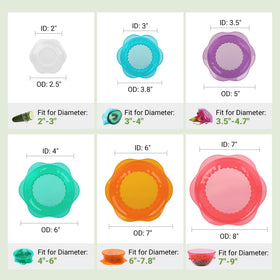 ROTTOGOON stretch lids fit jars and bowls for airtight storage.
