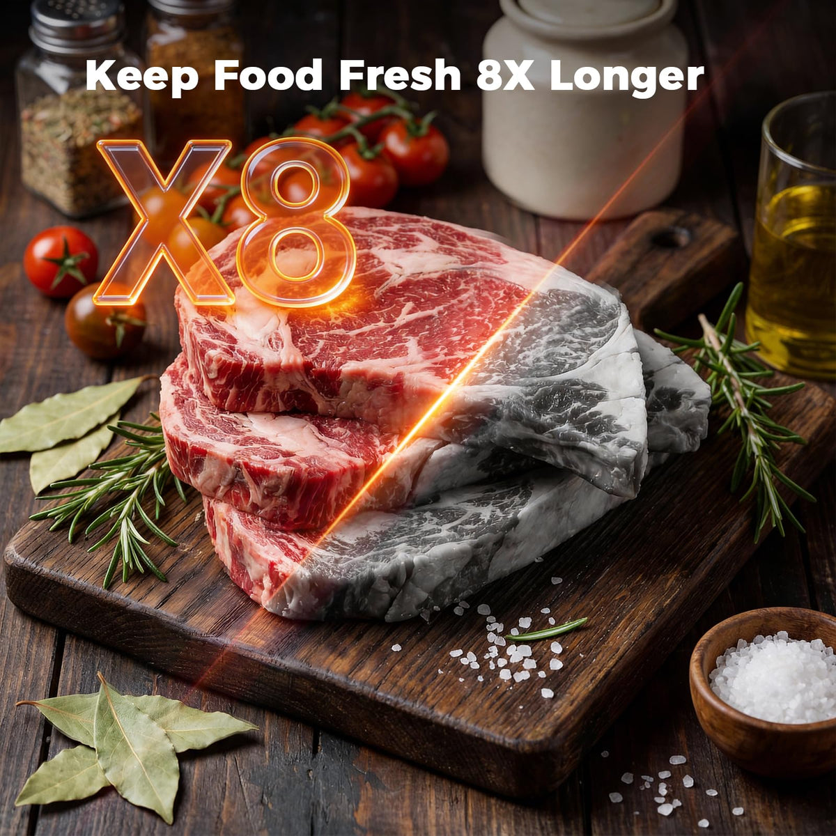 ROUUO canister mode seals containers after opening for extended freshness