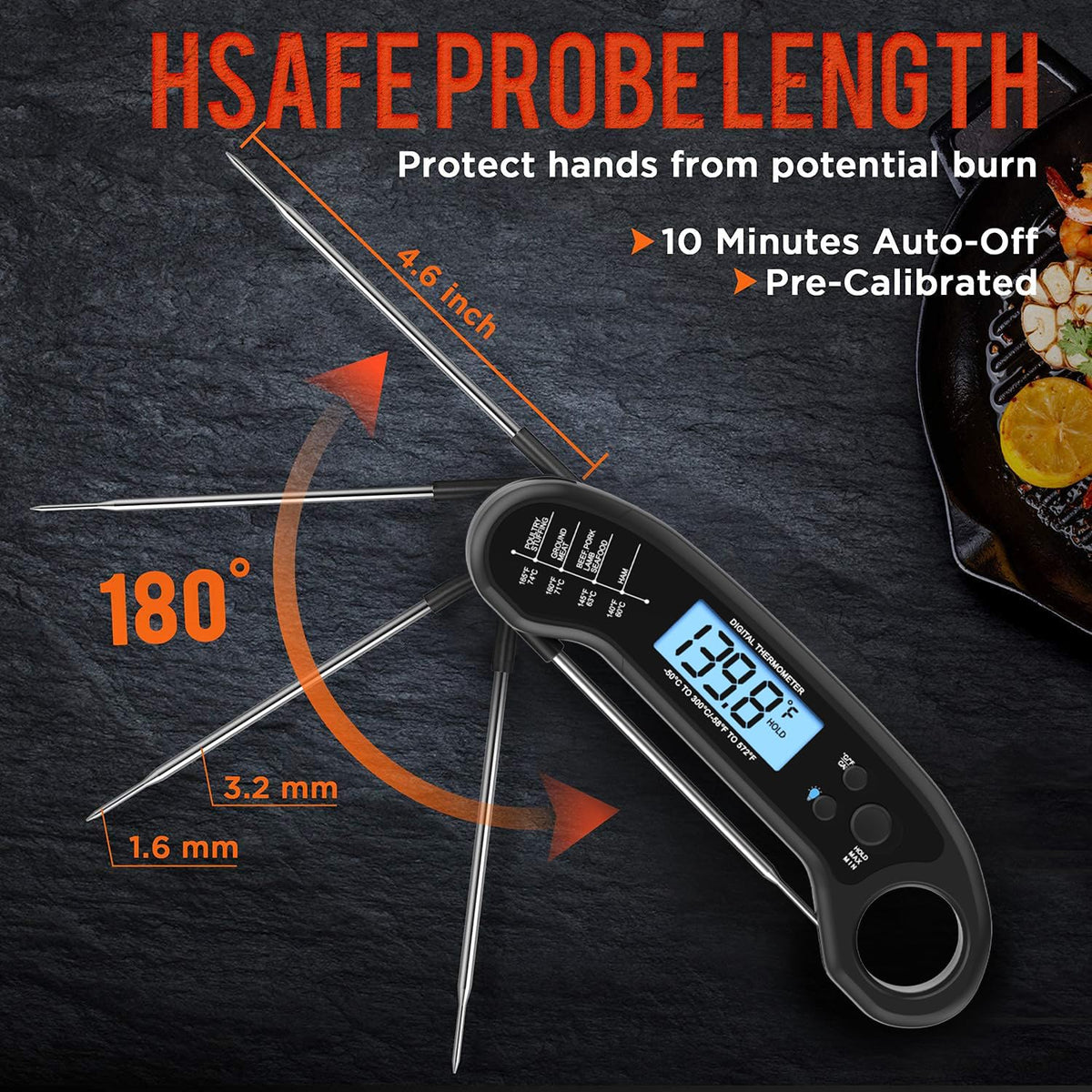 ROUUO probe close-up with food-grade stainless steel sensor