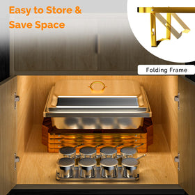 ROVSUN foldable frame enables quick assembly at venues.