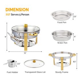 ROVSUN complete chafing dish display ready for catering events