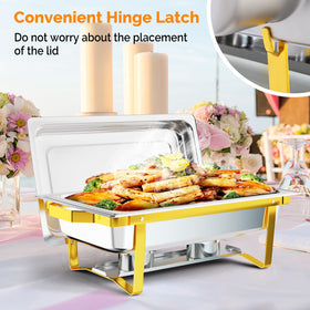 ROVSUN stackable design saves storage space in catering setups.