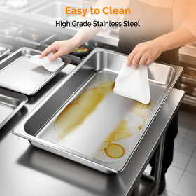 ROVSUN dishwasher-safe pans simplify cleaning after events.