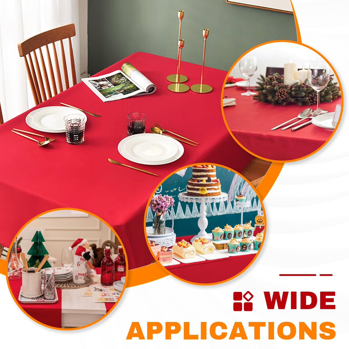 RowinsyDD outdoor picnic setup with red disposable tablecloth protecting surfaces.