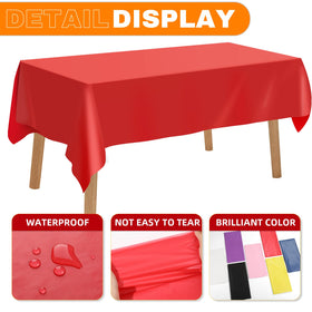 RowinsyDD rectangle tablecloth placed on a dining table for a tidy setup.