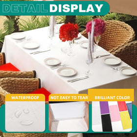 RowinsyDD 54x108 inch tablecloth spreading over a rectangle table.