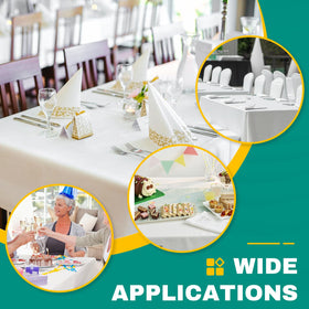 RowinsyDD large rectangular tablecloth used at a wedding for elegant presentation.