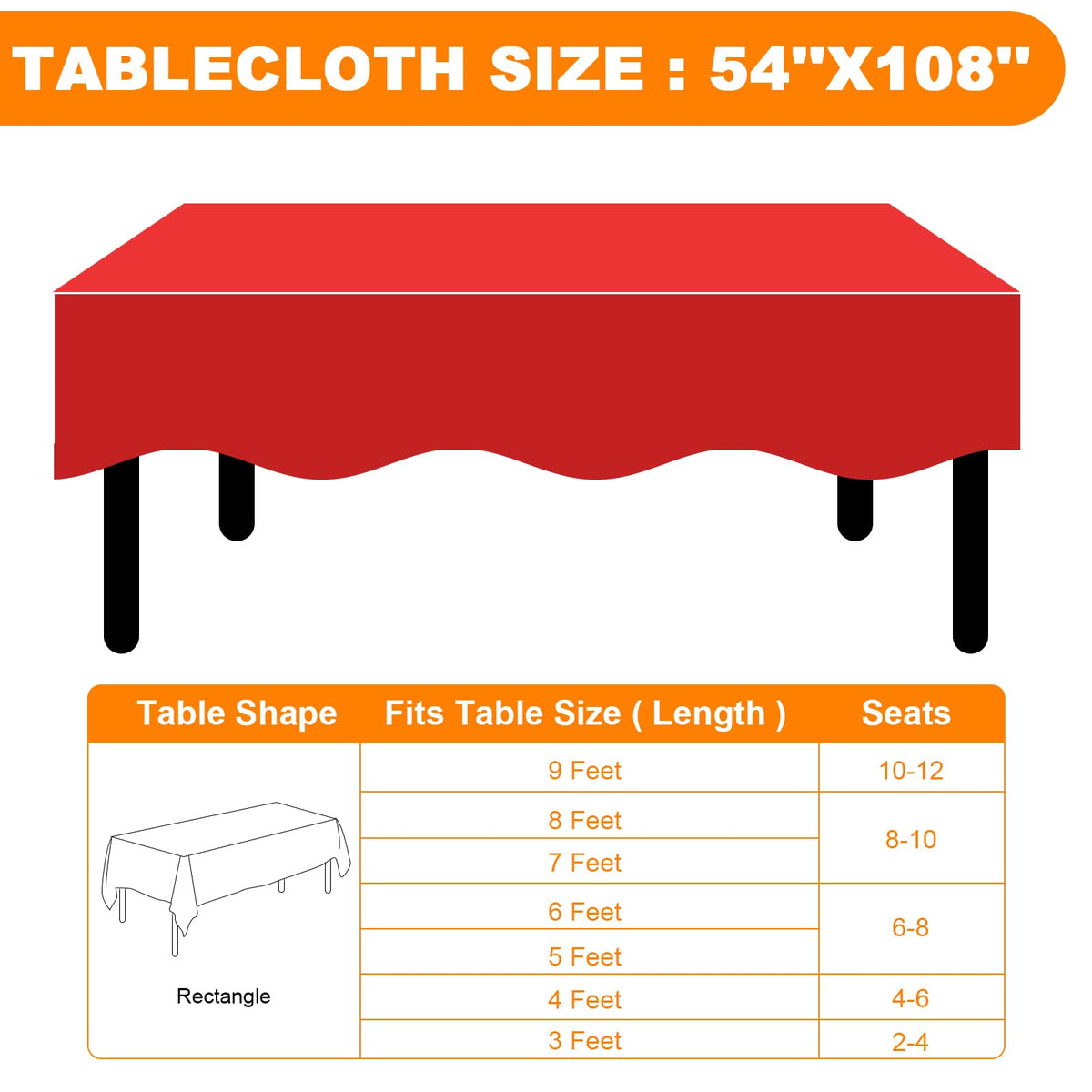 RowinsyDD wedding reception tablecloth enhances color and protects tables.