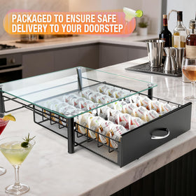 ROWISE Keeps cocktails organized and visually appealing on the counter.