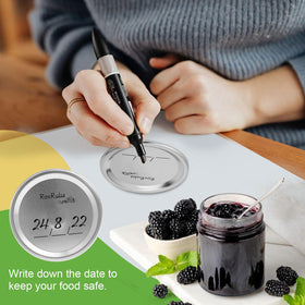 RoxRulie label-ready lids enabling easy dating and organization