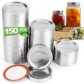 RoxRulie regular-mouth 70mm lids provide a reliable airtight seal for Ball and Kerr jars.