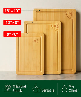 ROYAL CRAFT WOOD bamboo board 12x8 inches ideal for mid sized tasks.