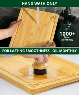 ROYAL CRAFT WOOD board with built in side handles for easy transport.