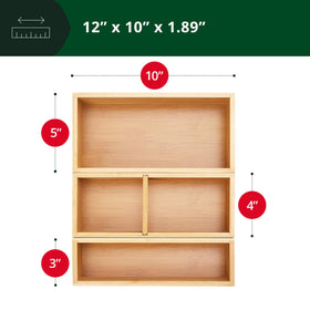 ROYAL CRAFT WOOD small-bin bamboo divider for kitchen or desk organization