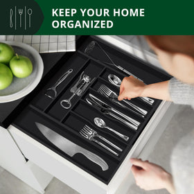Royal Craft Wood black utensil holder helps you grab needed items quickly