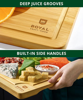 ROYAL CRAFT WOOD versatile board doubles as a charcuterie platter.